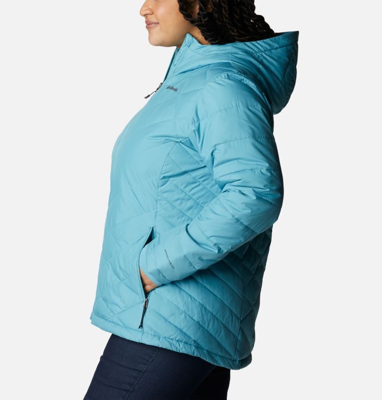 Women's Columbia Heavenly Hooded Jackets Turquoise | Plus Size CA-M4A63